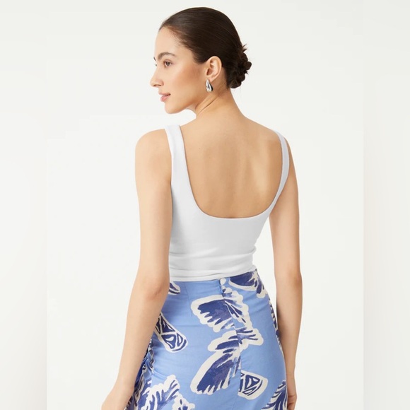 NWT - OGL Classic White Tank Top - built in bra with removable pads - Picture 5 of 7